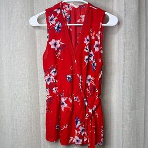 Sienna Sky Red Floral Sleeveless Top